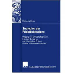 Strategien der Fehlerbehandlung, Fachbücher von Michaela Donle