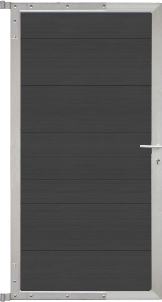 TETZNERJENT MAX-Tor-Komplettset 90 x 173 cm, Füllung charcoal 16971066