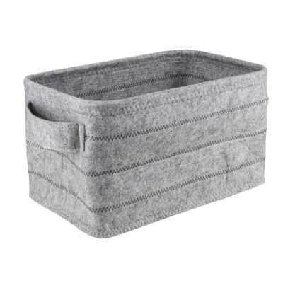 Aufbewahrungskorb KLEINE WOLKE "Ticino", auster, B:30,5cm H:18cm T:20cm, Polyester, Aufbewahrungsboxen