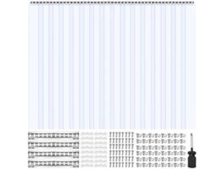 VEVOR Rideau à Lanière PVC, 244x244 cm, Rideau Lamelles Transparent, 12 Bandes de Porte Plastique Épaisseur 2 mm pour Porte de Chambre Froide, Entrepôt, Refroidisseur de Supermarché, Chevauchement 50%