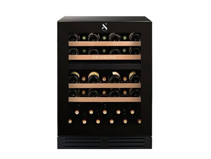 Swisscave Weinkühlschrank WLB-160 DF.. für 40 Flaschen, 82cm (H) - 5 Jahre Garantie, für 40 Standardflaschen á 0,75l,2-Zonen Weinkühlschrank, 40 Flaschen, 82 cm (H)