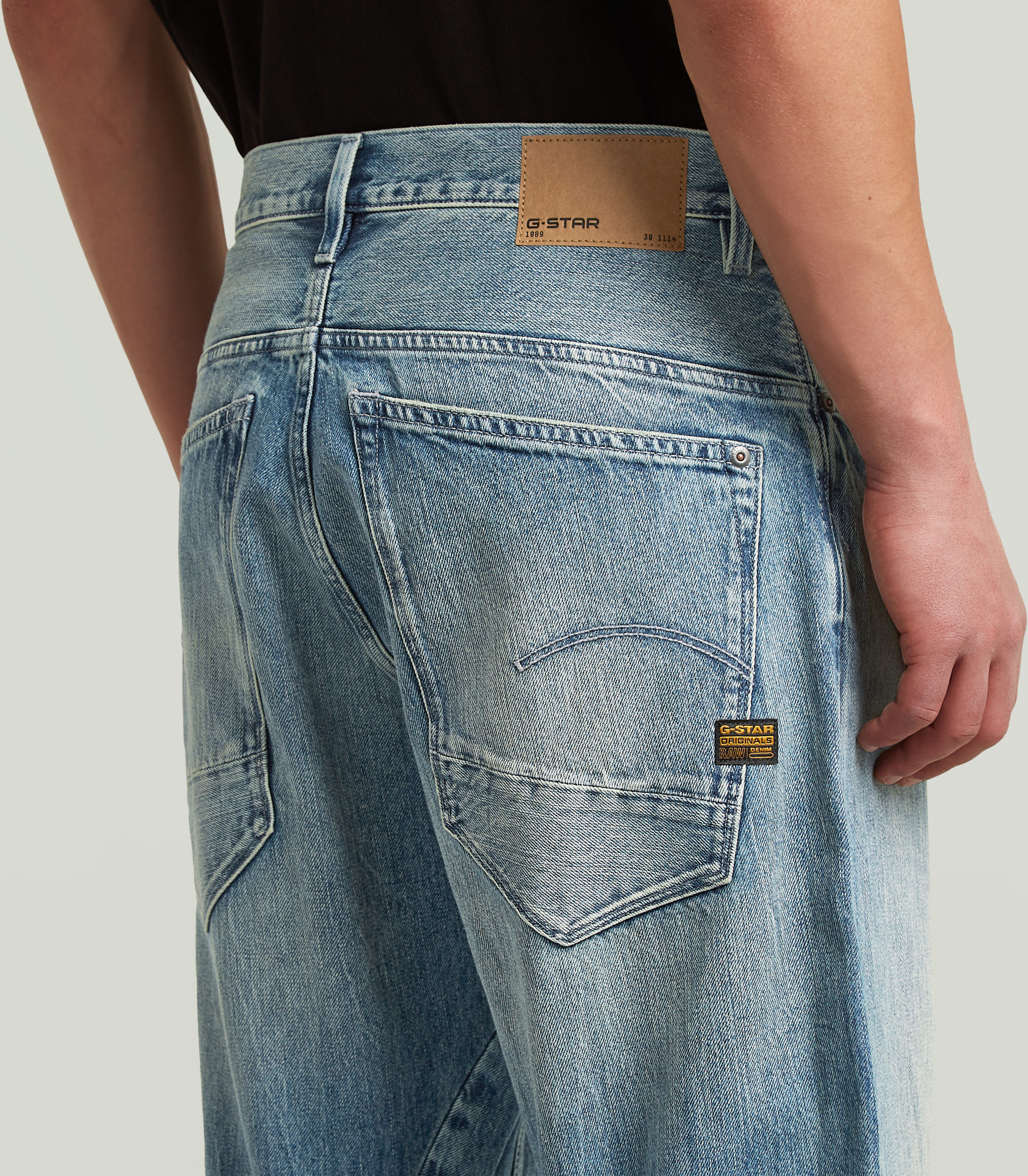 Loose-fit-Jeans G-STAR "G-Star Arc 3D Loose", Herren, Gr. 36, Länge 34, blau (vintage cruiser), Denim/Jeans, Obermaterial: 100% Baumwolle, loose fit lang, Jeans Loose-fit-Jeans, aus Baumwoll-Denim, 5-Pocket-Stil vintage cruiser 36, Länge 34