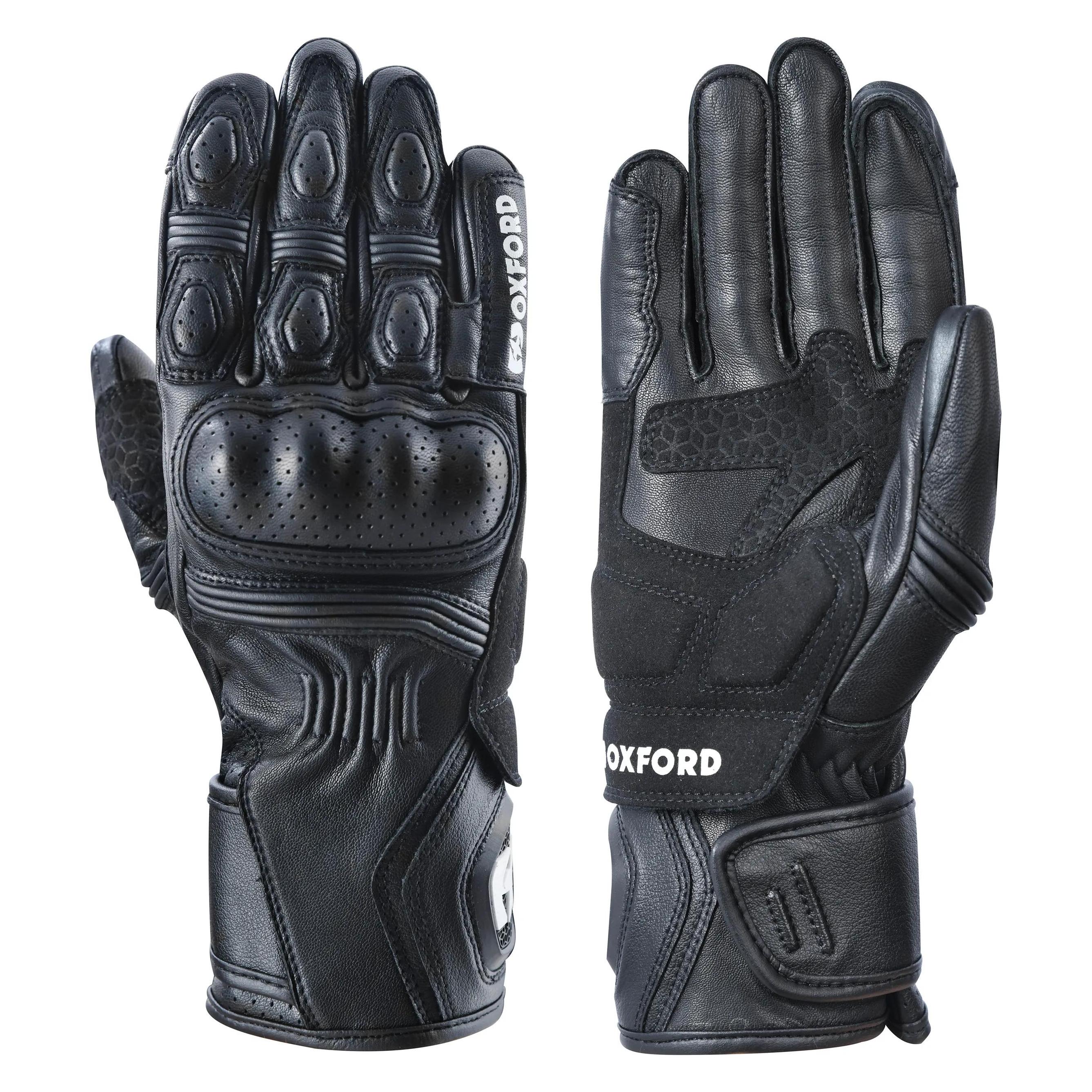 Oxford Products Unisex RP-5 2.0 Motorrad Sport Racing Lederhandschuhe, Schwarz, M (Herren, M) (GM193401M)