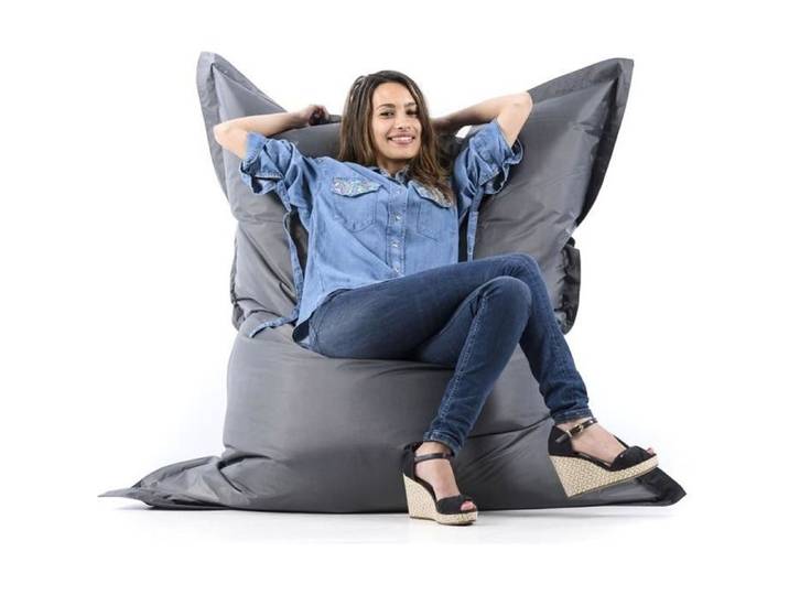 Pouf Géant Gris Anthracite Graphite BiG52 - LiveDeco® - Adulte
