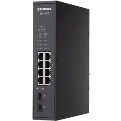 Edimax Pro Rail PoE+ Switch IGS-1210P 10 Port (10 Ports), Netzwerk Switch, Schwarz