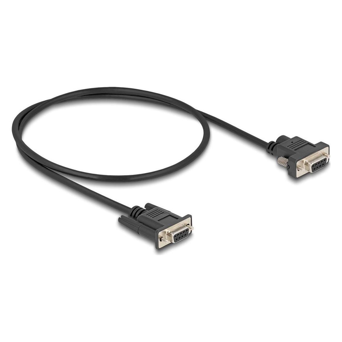 Delock Seriell Kabel RS-232 D-Sub9 Buchse zu D-Sub9 Buchse S (0.50 m) (87835)