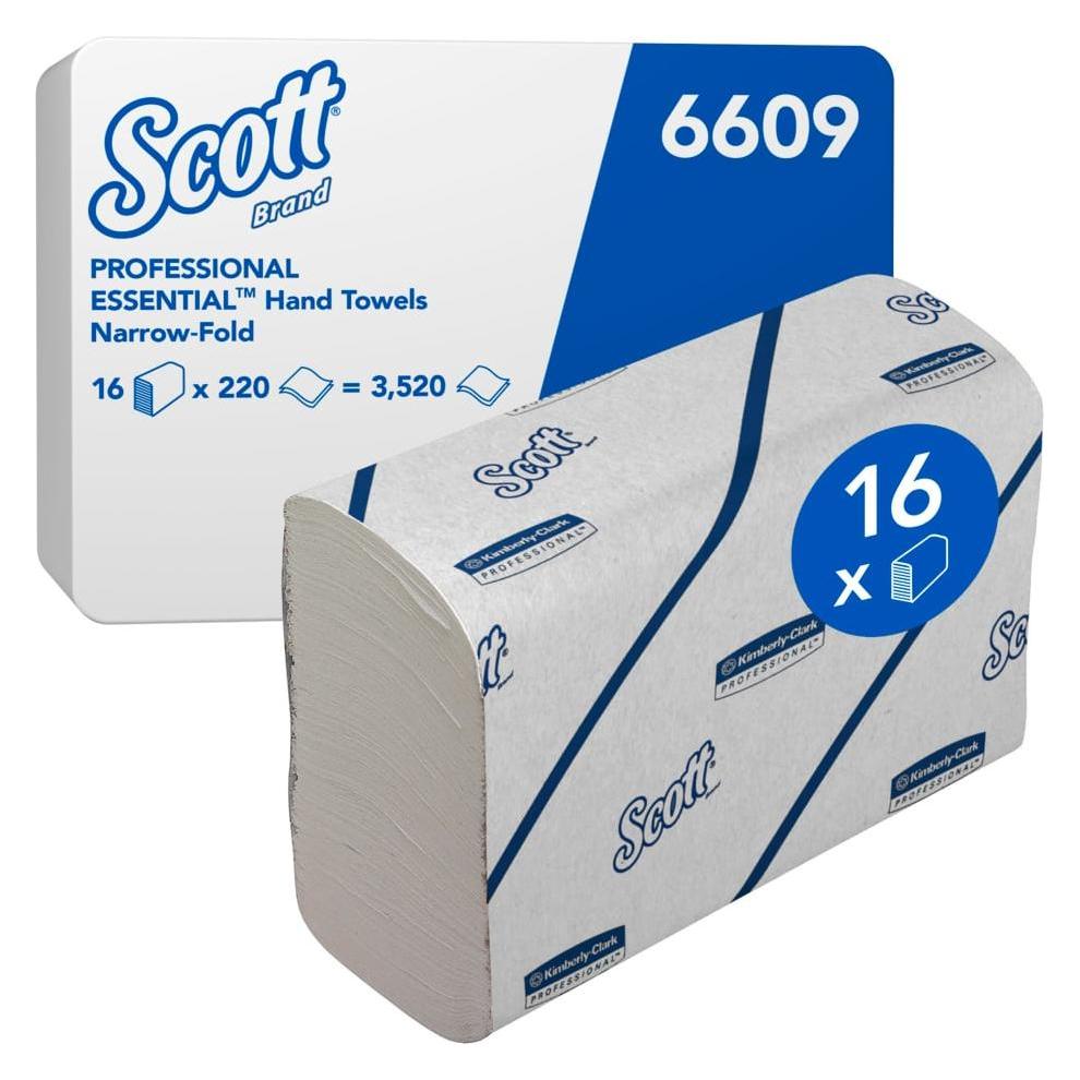 Scott Sports Falthandtücher Scott 6636 Weiss 2-lagig (12x) (6636)