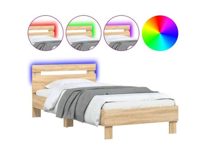 Lit adulte - 90x190cm lit simple Cadre de lit avec lumières LED CHY48473880