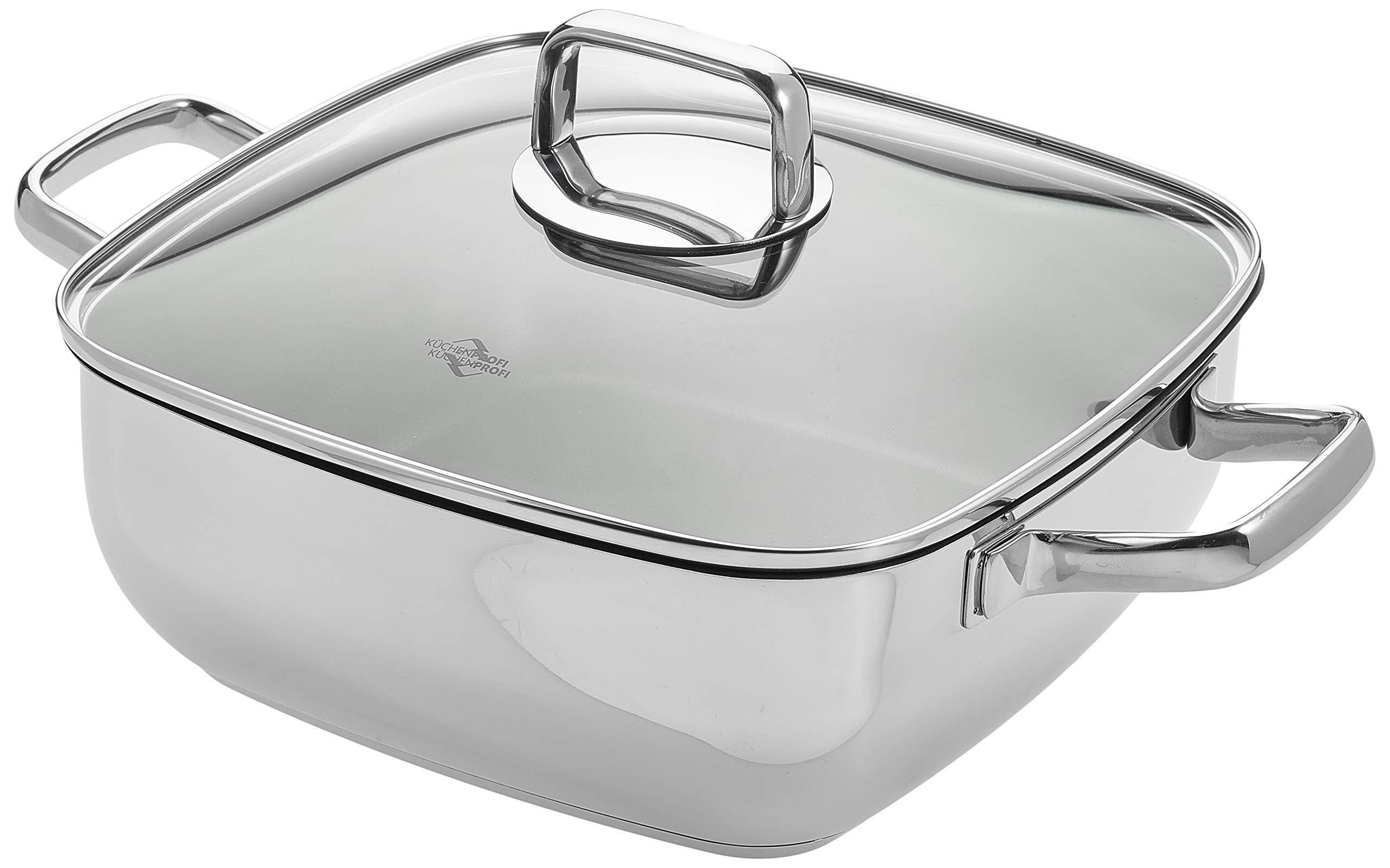 Gourmetpfanne Edelstahl 28 cm 6,5 L antihaftbeschichtet ofenfest
