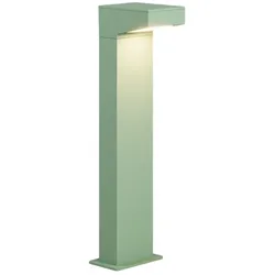 Zafferano Asymmetrische Pollerleuchte, 13 W LED, 3000 K, Salbeigrün, minimalistisches Design für die Außenbeleuchtung von Gärten und Fußwegen, Schutzart IP65