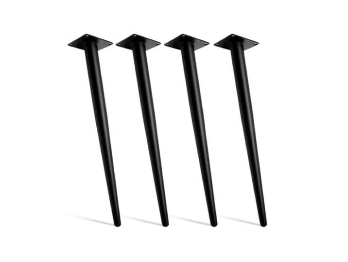 Verstellbare Möbelbeine Im Industrie-Stil, 4er-Pack Weiße Kegelförmige Tischfüße, 55 Cm Höhe, Stabil Und Vielseitig Einsetzbar Für Couchtische, Bänke, Stühle, Kommoden(Noir,55cm)