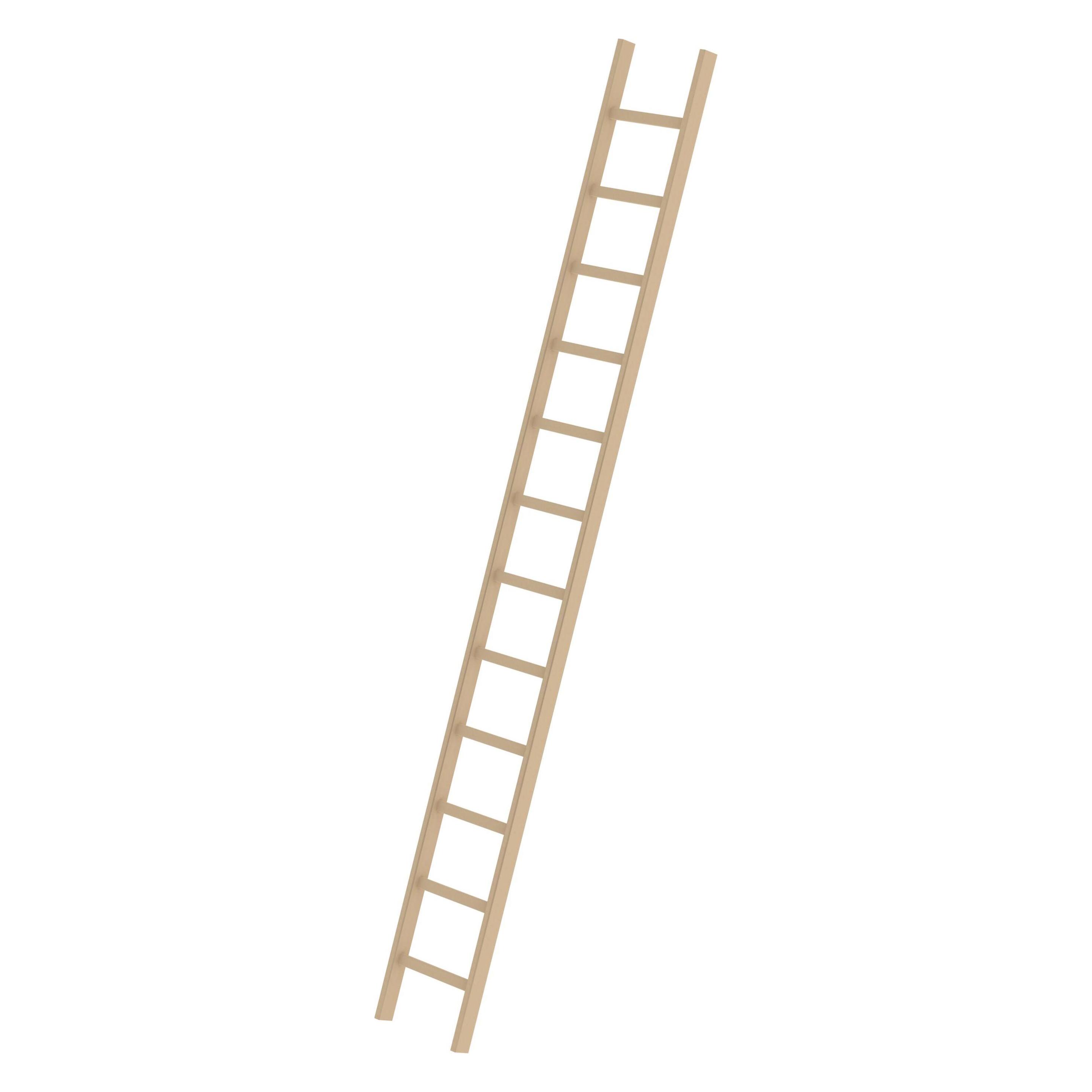 Munk Sprossen-Anlegeleiter Holz ohne Traverse 12 Sprossen (Anlegeleiter, 360 cm) (033112)