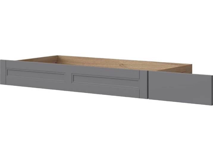 Bettschubkasten OTTO HOME Tara , grau (graphite matt, pacific walnut), B:188cm H:20cm T:72cm, Holzwerkstoff, MDF, Schubladen, Bettschubkasten Bett-Zubehör, für Tara Betten, auf Rollen