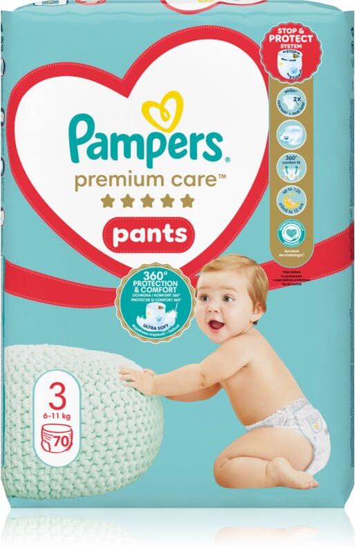 Pampers Premium Care Pants Size 3 culottes de protection jetables 6-11 kg 70 pcs