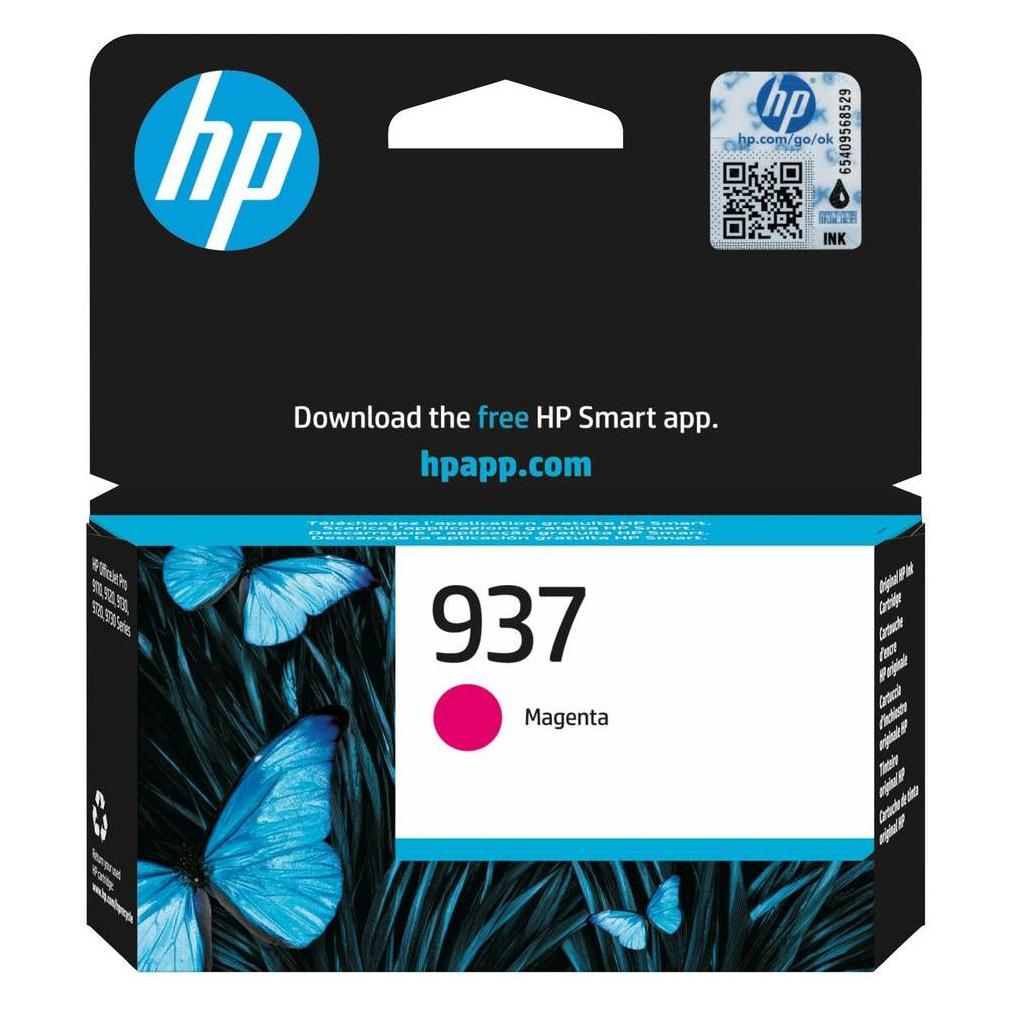 HP Hewlett-Packard 937 Magenta Original Ink Cartridge, 937 Magenta (4S6W3NE#LS3)