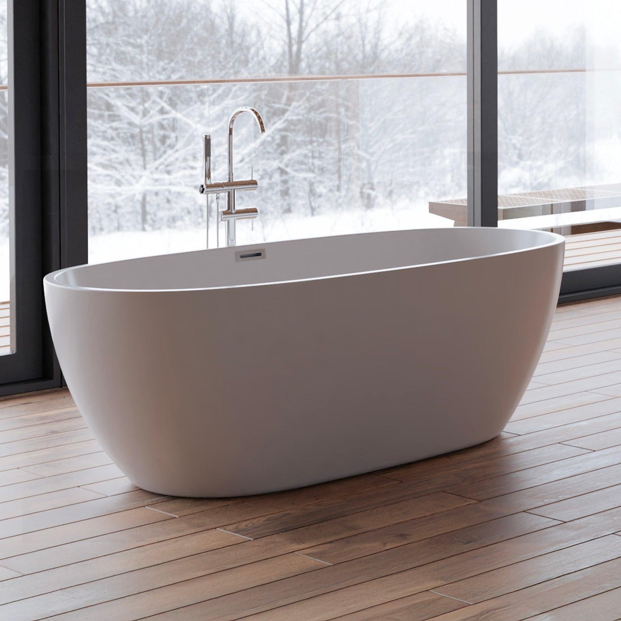 Freistehende Badewanne Samba 170 weiß 170 x81 x58 cm