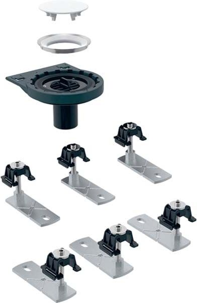 Geberit Setaplano bonde de receveur de douche 154031001 pour zone de douche, avec 6 pieds, pénétrant dans les sols, 50 mm