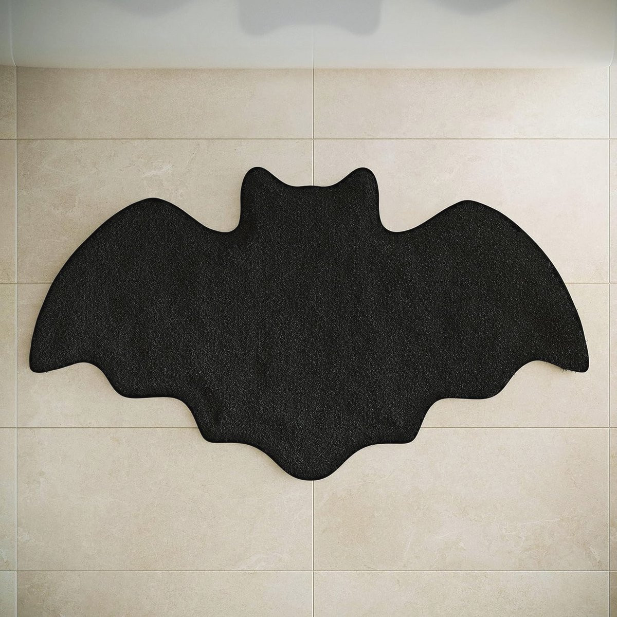 Halloween Bat Badmat - Zwart Goth Decor voor Badkamer en Woonkamer