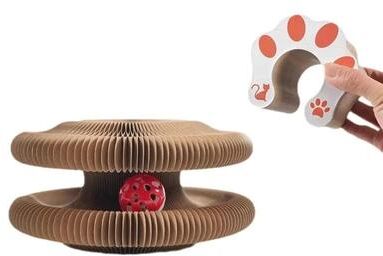 Uplift Picks Foldable Magic Organ Cat Scratching Board With Ball Track For Claw Grinding Play 1 Pc