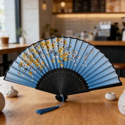 Lush Living Finds Vintage Silk Folding Hand Fan Elegant Bamboo Folding Fan For Dance, Decor & Gifts style 3