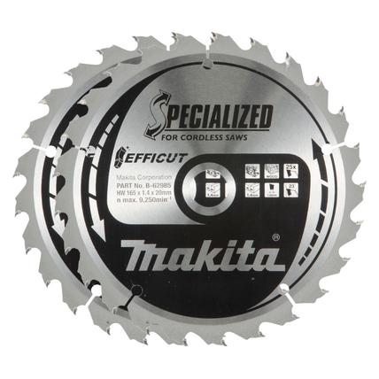 Makita B-62985-2 HM-Säge 165X1,4X20mm 23° T25 EFFICUT 2 Stck. (B-62985-2)