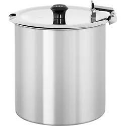 Royal Catering Suppentopf elektrisch Suppenkessel Edelstahl Stahl silbern Partytopf 10 L 400 W, Dampfgarer + Reiskocher, Grau