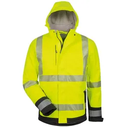 Winter Warnschutz Softshelljacke 2in1 - XL - gelb/schwarz