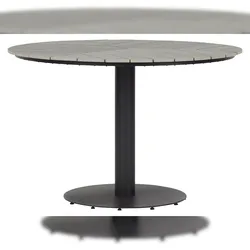 Ebuy24 Hector Gartentisch Ø110 cm grau.