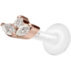 PTFE Labret mit Innengewinde + Titan-Aufsatz LOTUSBLÜTE