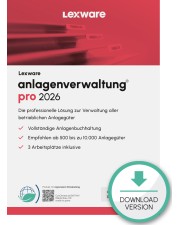 Lexware anlagenverwaltung pro 2026 Abo-Vertrag 1 Jahr 3 Benutzer Download Win, Deutsch (nur für Neukunden) (09094-2041)