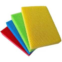 Spülschwamm Color Clean 4 Stück rot, gelb, grün, blau extra reinigend dank seiner ausgeklügelten Netzstruktur