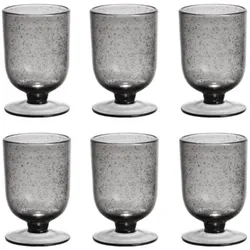 Stielglas Gordes Bullé 25 cl grau x6 - Rund Glas Table Passion