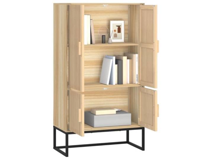 Buffet haut - ESTINK - 70x35x125 cm - Bois d'ingénierie - Style scandinave - 2 portes