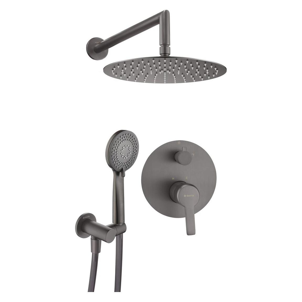 Deante Zestaw prysznicowy Arnika Titanium Komplet podtynkowy (NAC_D9QP)