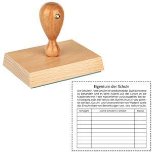Böttcher-AG Stempel, Textstempel, inklusive Textplatte, für 17 Zeilen