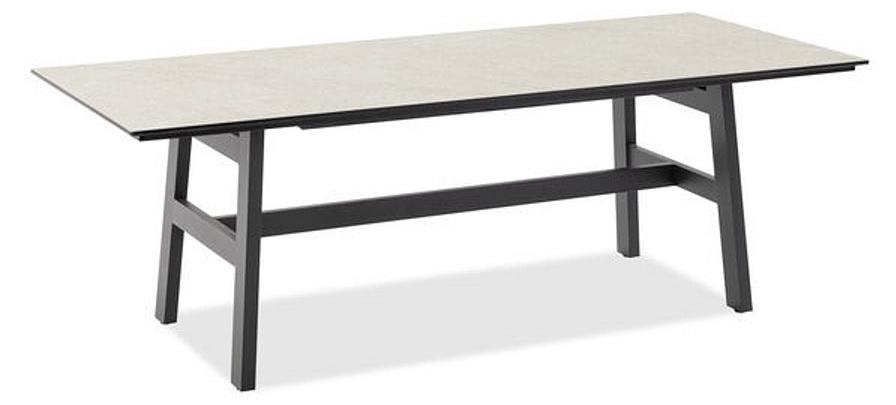 Niehoff Tavo Gartentisch 220 cm HPL Anthrazit für 8 Personen, kratzfest, witterungsbeständig, hohe Beinfreiheit