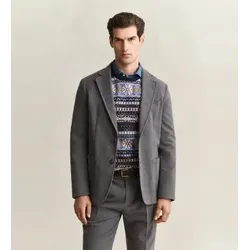 Gant für Herren. 7706380 Moleskin-Sakko Suit Anthrazit (52), Grau, Klassisch, Bio-Baumwolle