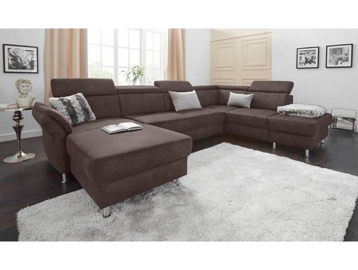 sit&more Wohnlandschaft Avignon U-Form, optional Schlaffunktion & Stauraum, inklusive Kopfteilverstellung