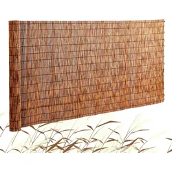 VEVOR Natürlicher Schilfzaun, 1,67 m x 5,01 m, Schilfvorhang, Balkon-Schilfzaunrolle für die Terrasse im Hinterhof, dekorativer Zaun für Gartenzaun, Trennwand, Sichtschutz, braun
