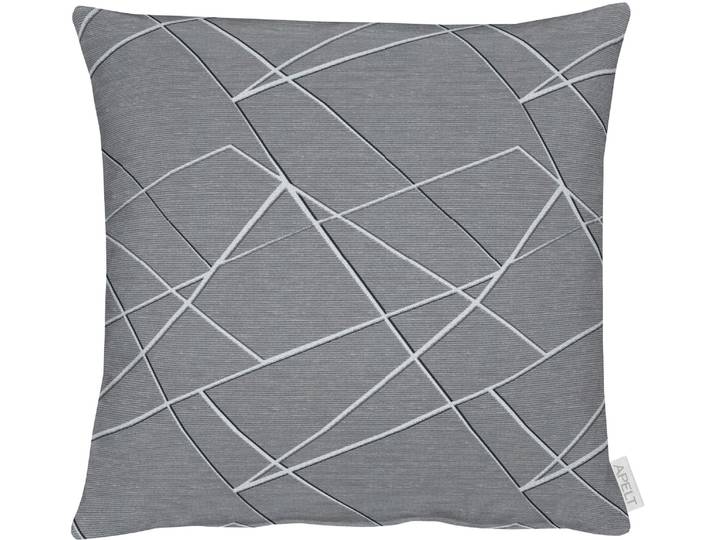Dekokissen APELT Vio Gr. 1, grau (grau, gemustert), B:46cm H:5cm L:46cm, Leinen, Polyester, Dekokissen_Sitzkissen_Kissenhüllen, Dekokissen, Kissenhülle ohne Füllung, 1 Stück