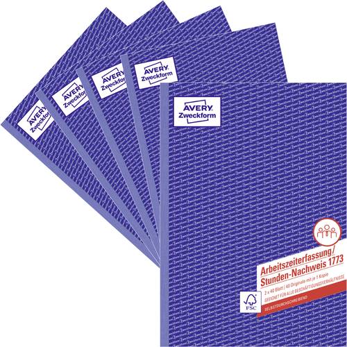 Avery-Zweckform Stundennachweis Formular 1773-5 DIN A4