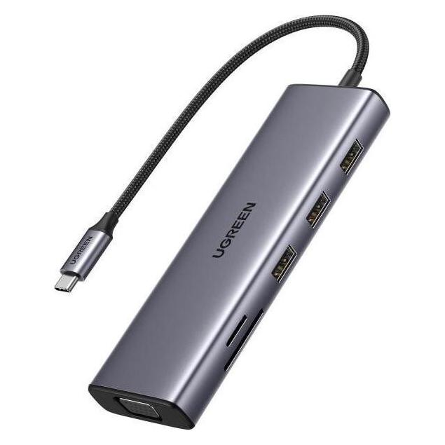 Ugreen USB-C 9-In-1 Multifunction Adapter (USB-C, 9 Ports) (15600)