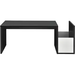 Helloshop26 - Couchtisch fürs Wohnzimmer 90 cm schwarz-weiß