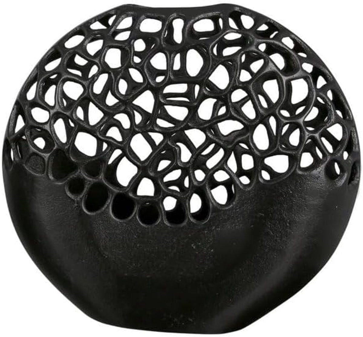 Vaas Osaka Decoratieve Zwarte Aluminium Vaas Hoogte: 32 cm