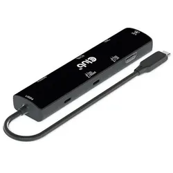 CLUB3D USB4™ Gen3x2 Type-C, 6-in-1 Hub with HDMI™ 8K60Hz or 4K120Hz, 2xUSB Type-A(10G), Ethernet RJ45(2.5G) and 2xUSB Type-C, 1x Data(10G) and 1xPD3.0 charging 100 watt