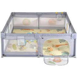 Moni, Spielteppich + Spielmatte, GameZone Spielteppich Box Bällebad (200 x 180 cm)