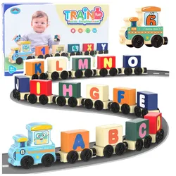 Lernzug, Buchstaben, Zahlen, Bunt, 16-teilig.