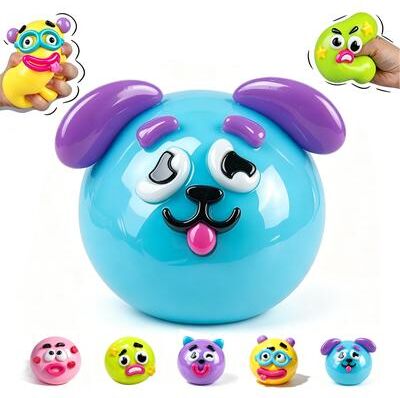 JoyToys Smushers Dog Face Swap Slow Rise Squishy Toy Soft Sensory Fidget Blind Box Gift a