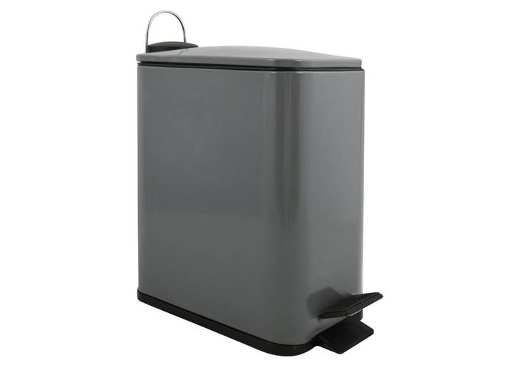 Spirella Treteimer Erik, Dunkelgrau, Kunststoff, 5 l, 14x28x29.5 cm, Haushalt & Reinigung, Reinigung, Mülleimer & Abfallsammler