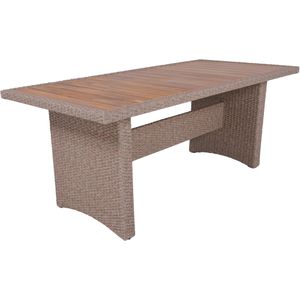 Garden-Pleasure Gartentisch BRAGA, Akazienholz, braun/grau, 220 x 100 x 75 cm